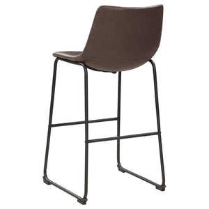 Michelle Upholstered Bar Chair - Brown (Set of 2)