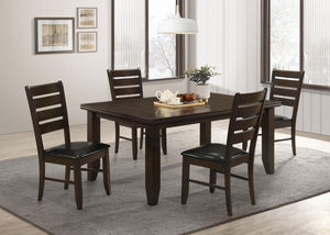 Dalila 5-piece Rectangular Dining Table Set - Cappuccino