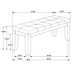 Dalila 6-piece Rectangular Dining Table Set - Cappuccino