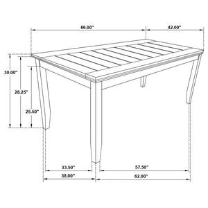 Dalila 5-piece Rectangular Dining Table Set - Dark Grey