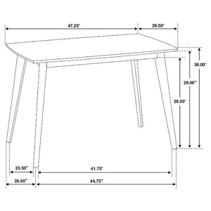 Kersey 5-piece Rectangular Dining Table Set - Chestnut