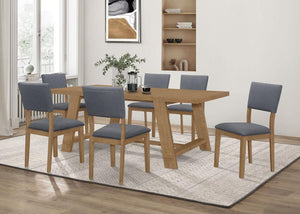 Sharon 7-piece Rectangular Dining Table Set - Brown