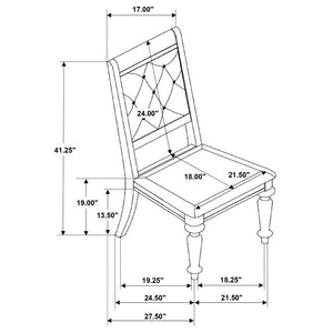 Bling Game Dining Side Chair - Metallic Platinum (Set of 2)