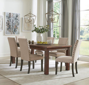 Coleman 7-piece Rectangular Dining Set - Rustic Golden Brown