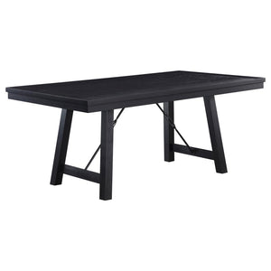 Newport 5-piece Rectangular Trestle Dining Table Set - Black