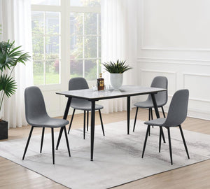 Dennison 5-piece Rectangular Dining Table Set - Grey