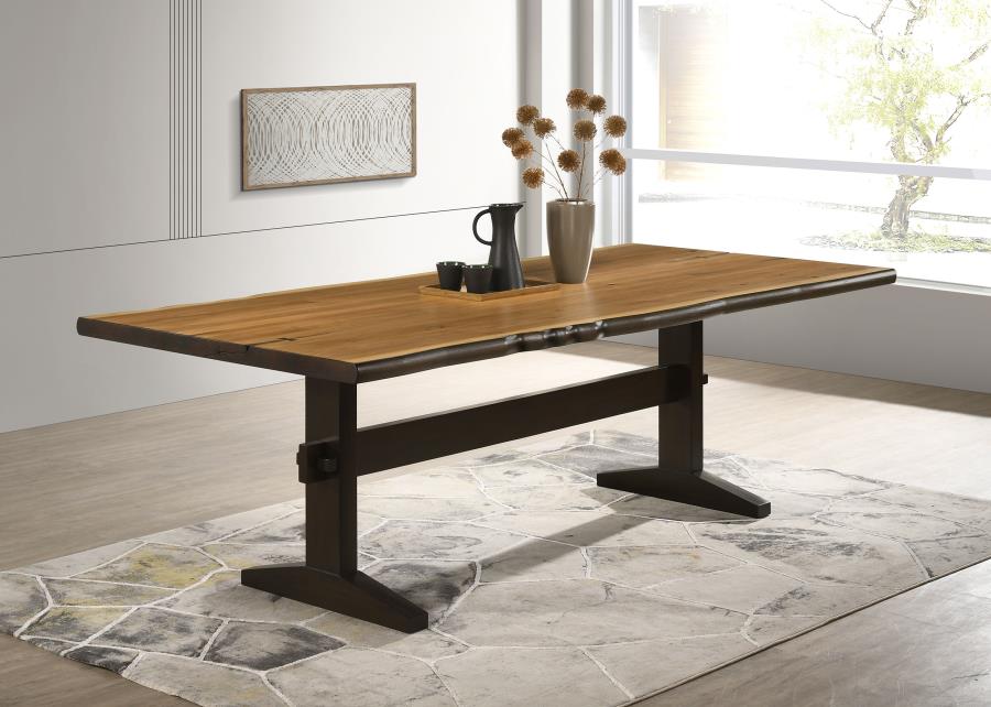 Bexley 90-inch Live Edge Dining Table - Natural Honey