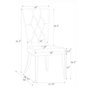 Kerwin 7-piece Rectangular Dining Table Set - White and Chrome