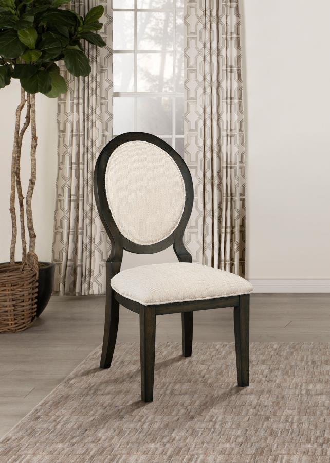 Twyla Oval Back Dining Side Chair - Dark Cocoa (Set of 2)