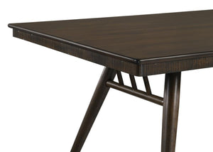 Wes 7-piece Rectangular Dining Table Set - Dark Walnut