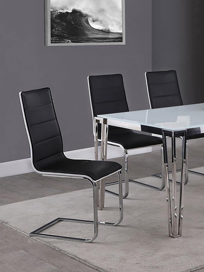 Broderick Upholstered Dining Side Chair - Black (Set of 4)