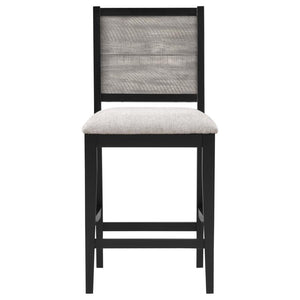 Elodie Wood Counter Chair - Grey and Black (Set of 2)