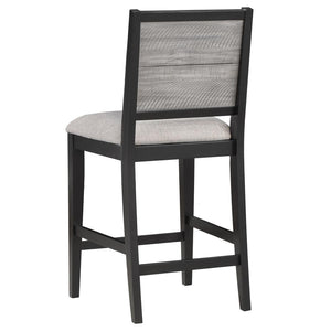 Elodie Wood Counter Chair - Grey and Black (Set of 2)