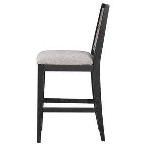 Elodie Wood Counter Chair - Grey and Black (Set of 2)