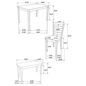 Guillen 5-piece Rectangular Dining Table Set - Cappuccino