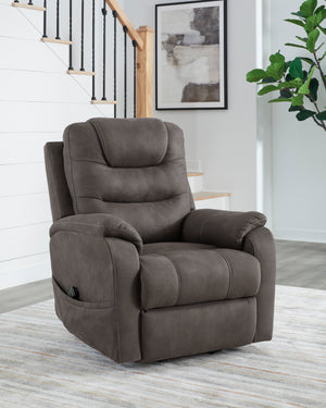 Snowfield Power Lift Recliner - Gunmetal