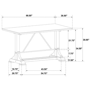 Aldrich 5-piece Marble Counter Height Dining Table Set - White