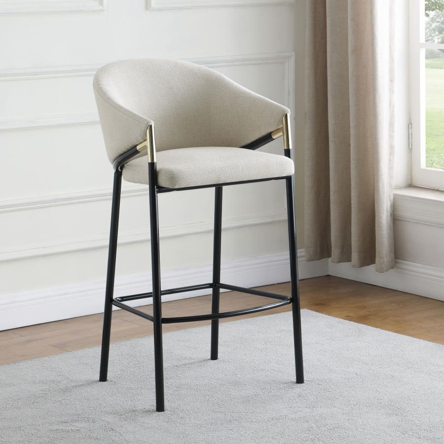 Chadwick Fabric Upholstered Bar Chair - Beige (Set of 2)