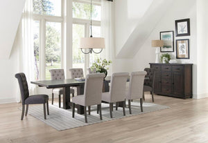 Calandra 9-piece Extension Leaf Dining Set - Beige & Grey