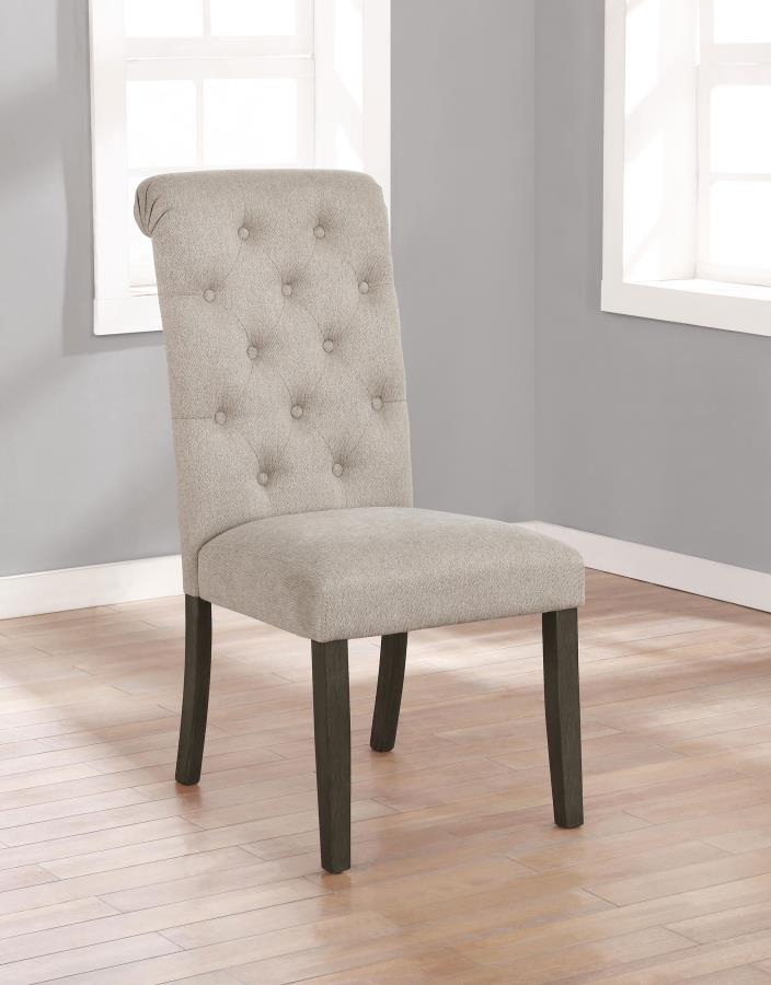 Balboa Fabric Upholstered Dining Side Chair - Beige (Set of 2)