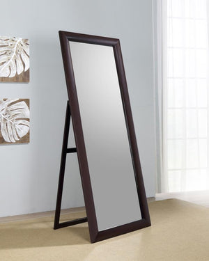 Phoenix 30 x 76 Inch Wood Framed Standing Mirror - Cappuccino