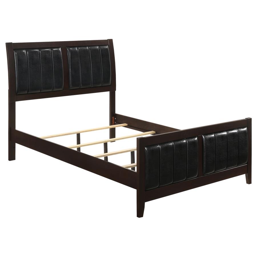 Carlton Wood Queen Panel Bed - Cappuccino