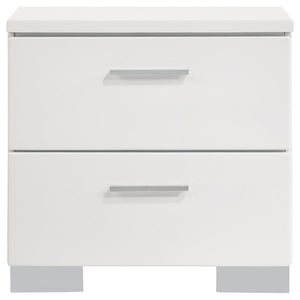 Felicity 2-drawer Nightstand - White High Gloss