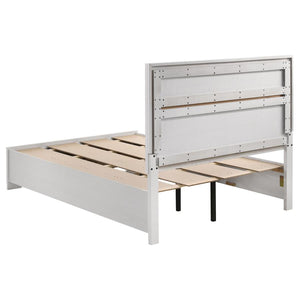 Miranda Wood Full Storage Panel Bed - White