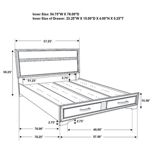 Miranda Wood Full Storage Panel Bed - White