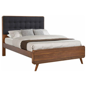 Robyn Wood Queen Panel Bed - Dark Walnut