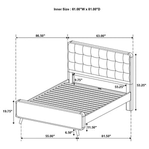 Robyn Wood Queen Panel Bed - Dark Walnut