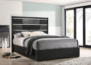 Blacktoft Wood Queen Panel Bed - Black