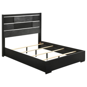 Blacktoft Wood Queen Panel Bed - Black