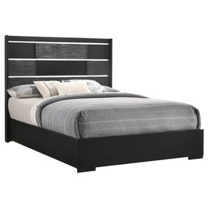 Blacktoft Wood Queen Panel Bed - Black