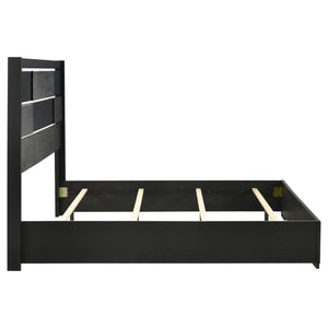 Blacktoft Wood Queen Panel Bed - Black