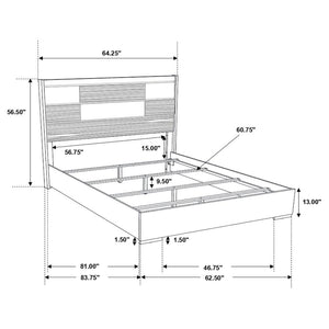 Blacktoft Wood Queen Panel Bed - Black