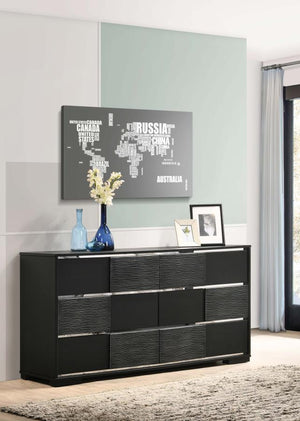 Blacktoft 6-drawer Dresser - Black