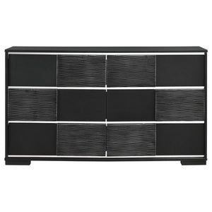 Blacktoft 6-drawer Dresser - Black