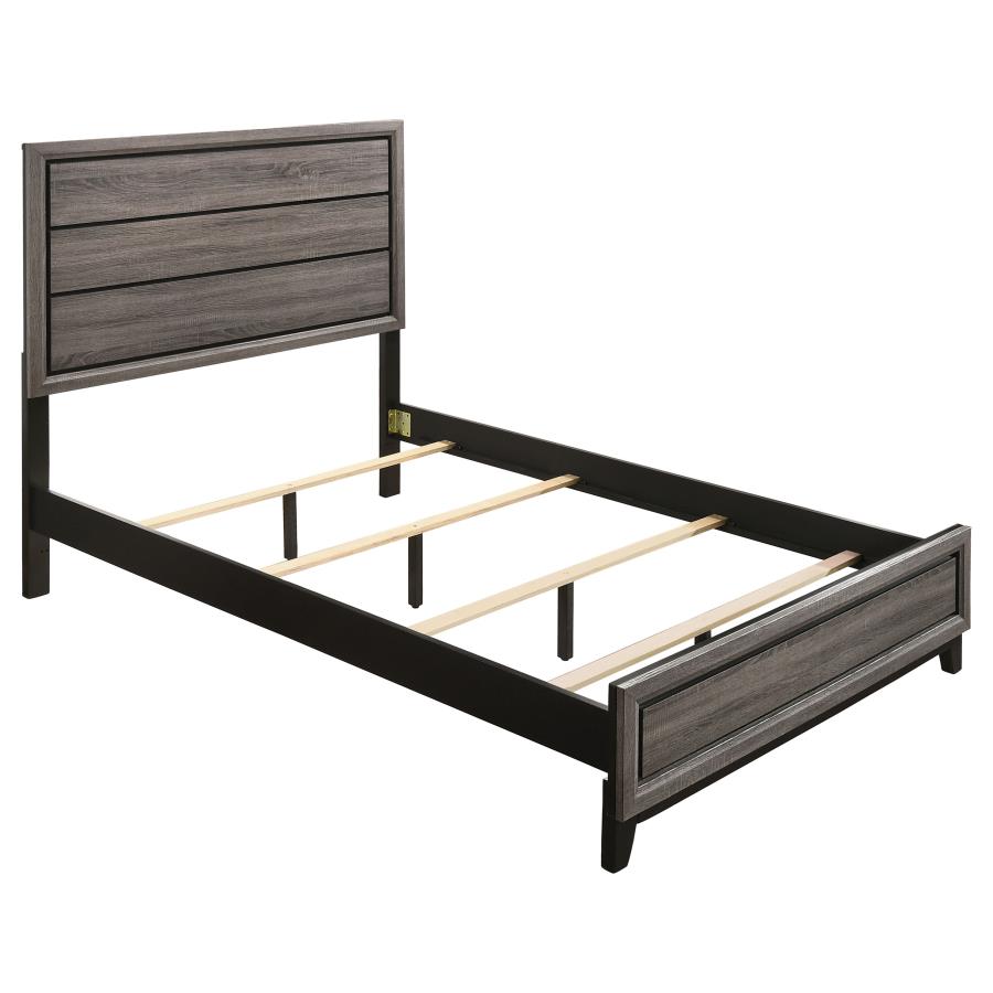 Watson Wood Queen Panel Bed - Grey Oak