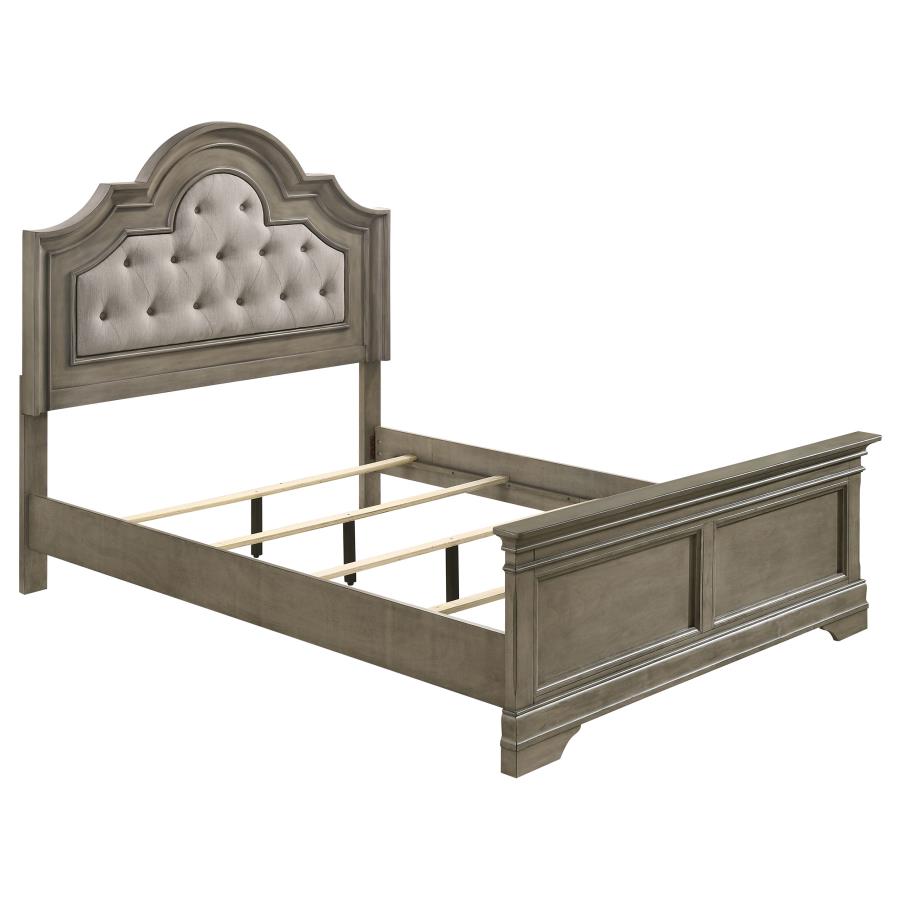 Manchester Wood Queen Panel Bed - Wheat Brown