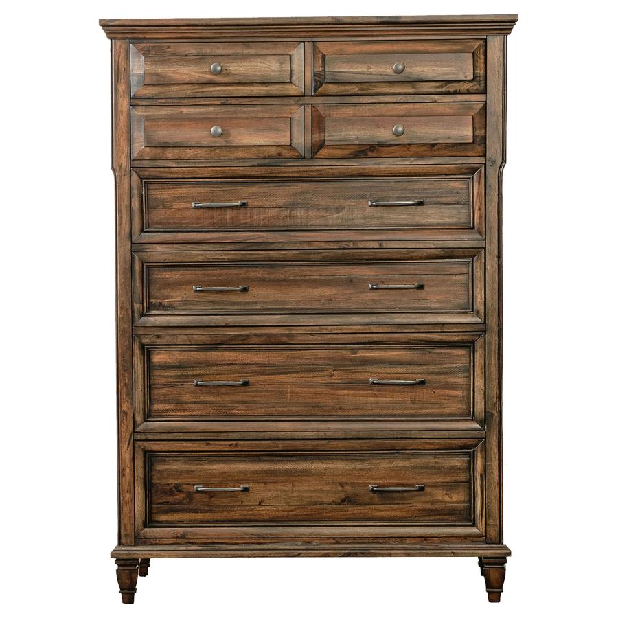 Avenue 8-drawer Bedroom Chest - Weathered Burnished Brown