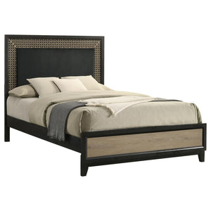 Valencia Wood Queen Panel Bed - Black