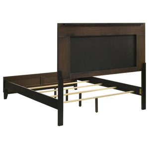 Valencia Wood Queen Panel Bed - Black