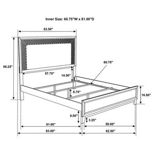 Valencia Wood Queen Panel Bed - Black