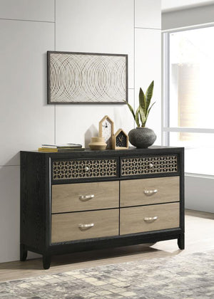 Valencia 6-drawer Dresser - Black