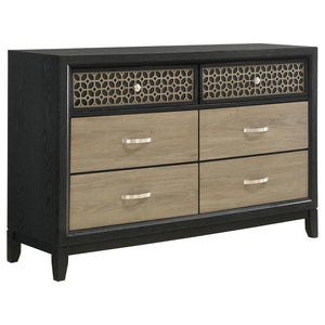 Valencia 6-drawer Dresser - Black