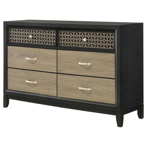 Valencia 6-drawer Dresser - Black