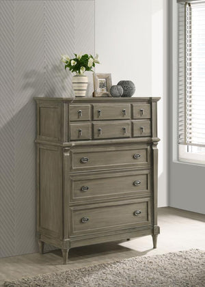 Alderwood 5-drawer Bedroom Chest - French Grey