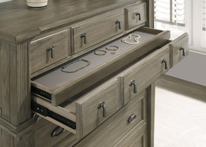 Alderwood 5-drawer Bedroom Chest - French Grey