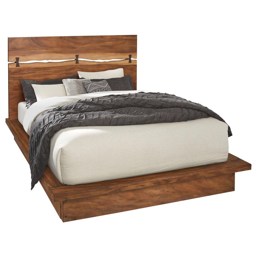 Winslow Wood Eastern King Panel Bed - Smokey Walnut